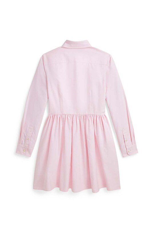 Dječja pamučna haljina Polo Ralph Lauren 313934179001 roza AW24
