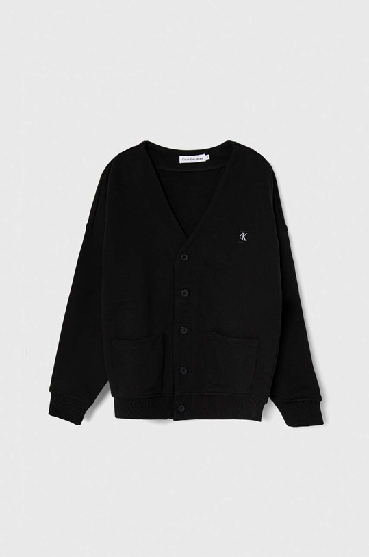 Детски памучен суичър Calvin Klein Jeans памук черен IB0IB01945.128.176.PPYH