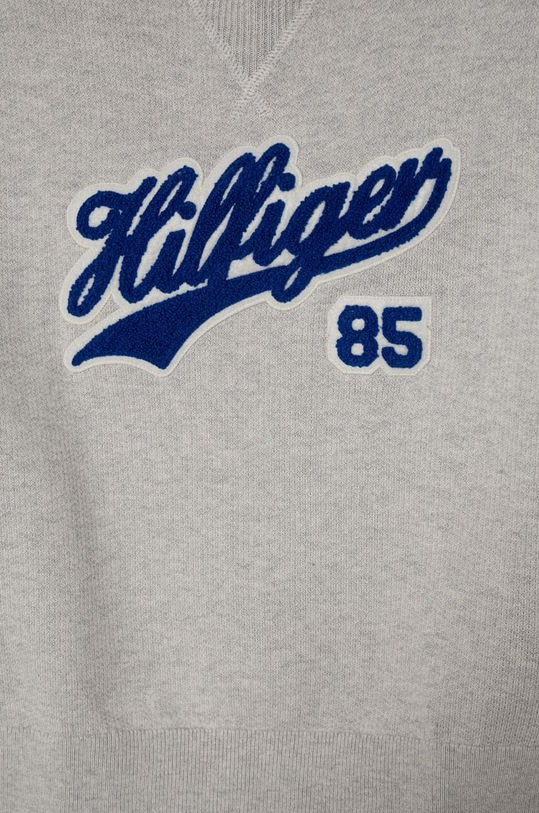 Chłopiec Tommy Hilfiger sweter bawełniany dziecięcy KB0KB08724.PPYH szary