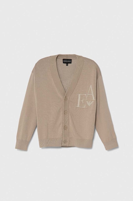 Emporio Armani cardigan copii imprimeu maro 3D4M52.4MHUZ