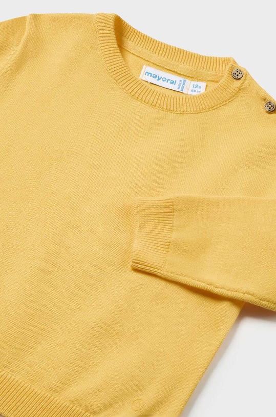 Αγορίστικα Βρεφικό βαμβακερό πουλόβερ Mayoral 303.3E.Baby.PPYH κίτρινο