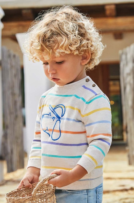 Mayoral sweter bawełniany niemowlęcy pozostałe beżowy 1385.3H.Baby.PPYH