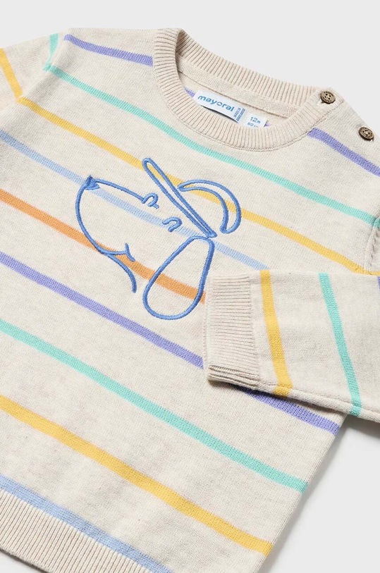 Mayoral sweter bawełniany niemowlęcy beżowy 1385.3H.Baby.PPYH