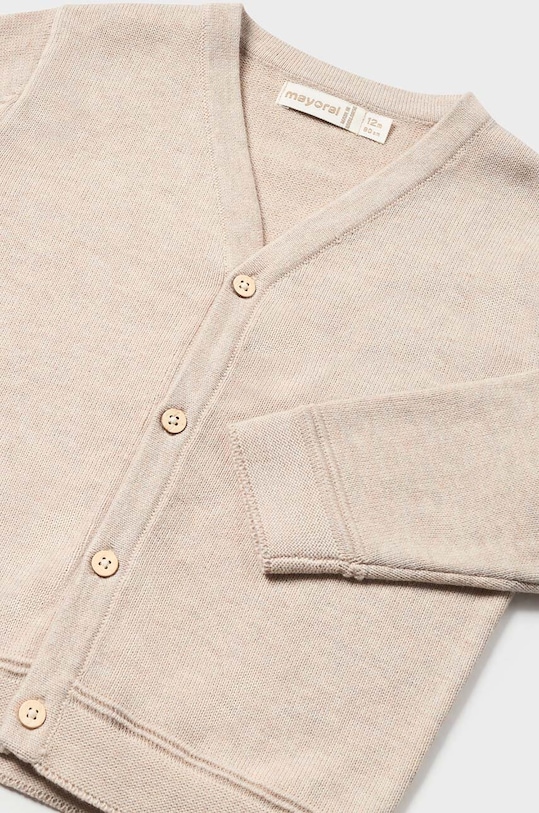 Αγορίστικα Βρεφική βαμβακερή ζακέτα Mayoral 1390.3E.Baby.PPYH μπεζ