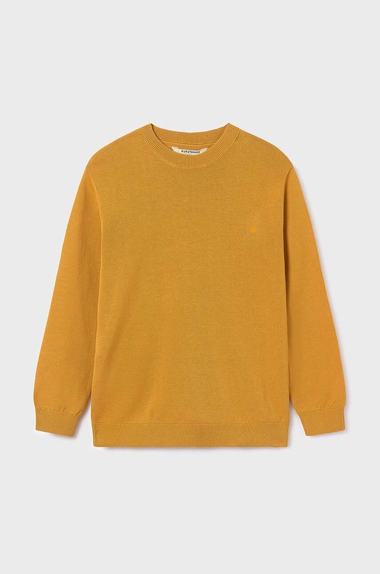 Παιδικό βαμβακερό πουλόβερ Mayoral 6340.7A.Junior.PPYH κίτρινο SS24