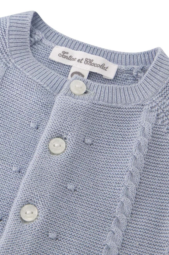 Tartine et Chocolat cardigan din bumbac pentru bebeluși albastru TY18000.60.74