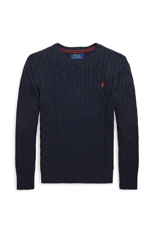 Polo Ralph Lauren pulover de bumbac pentru copii 323702674060 negru AW24