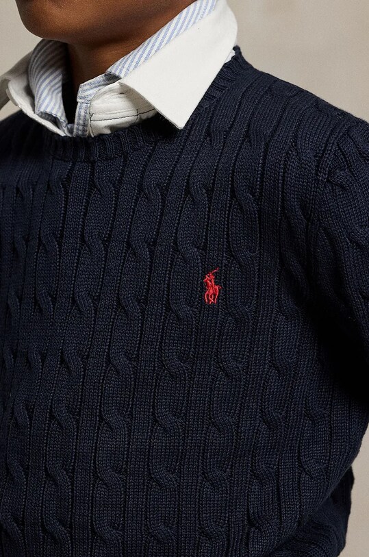 Polo Ralph Lauren pulover de bumbac pentru copii negru 323702674060