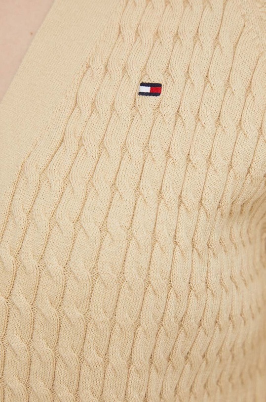 Tommy Hilfiger kardigan bawełniany WW0WW40673 beżowy