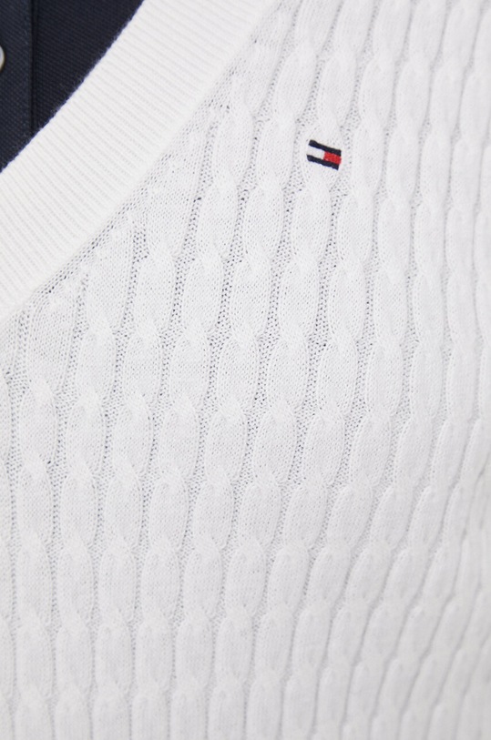 Bavlněný svetr Tommy Hilfiger WW0WW40674 bílá