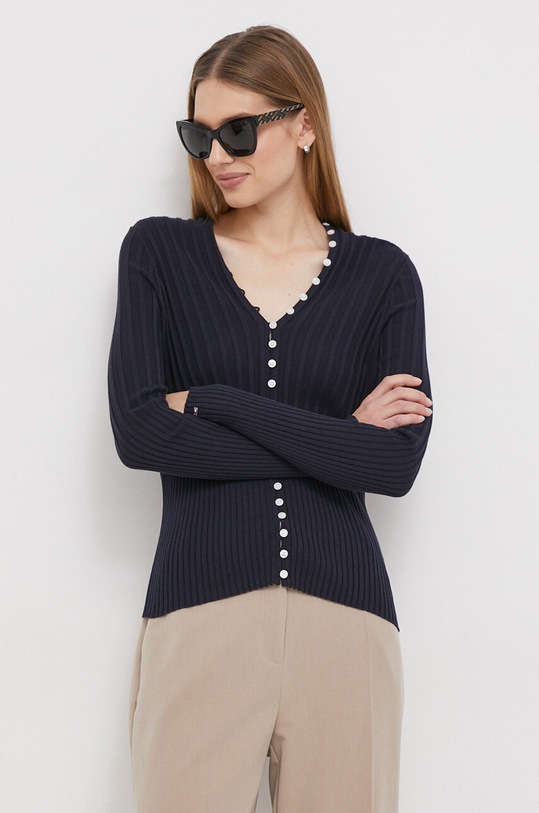 Tommy Hilfiger cardigan uni bleumarin WW0WW40709