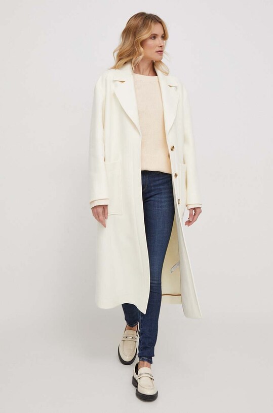 Tommy Hilfiger pulover de bumbac WW0WW40751 bej AW24
