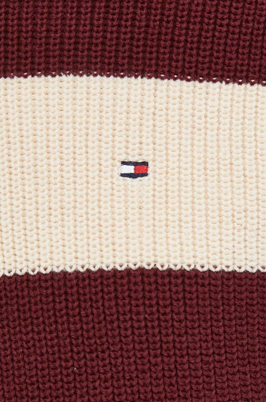 Tommy Hilfiger sweter bawełniany WW0WW40751 bordowy