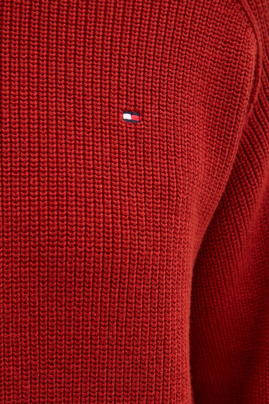 Bavlněný svetr Tommy Hilfiger WW0WW40751 burgundské