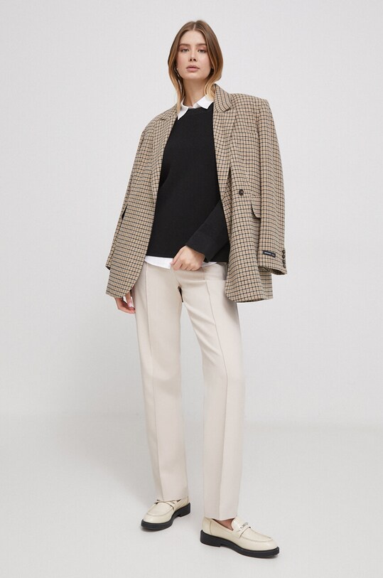 Бавовняний светр Tommy Hilfiger WW0WW40751 чорний AW24
