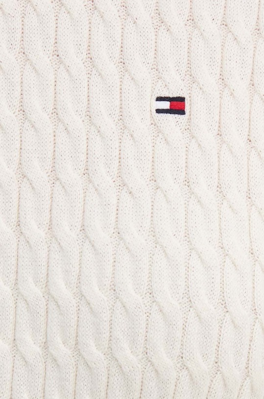 Βαμβακερό πουλόβερ Tommy Hilfiger WW0WW41142 μπεζ