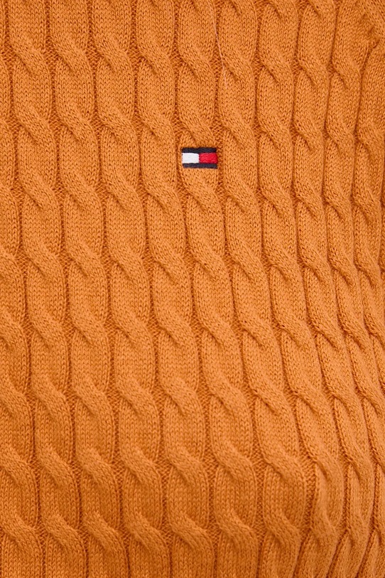 Bavlněný svetr Tommy Hilfiger WW0WW41142 oranžová