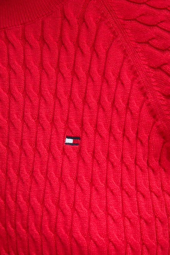 Tommy Hilfiger sweter bawełniany WW0WW41142 czerwony