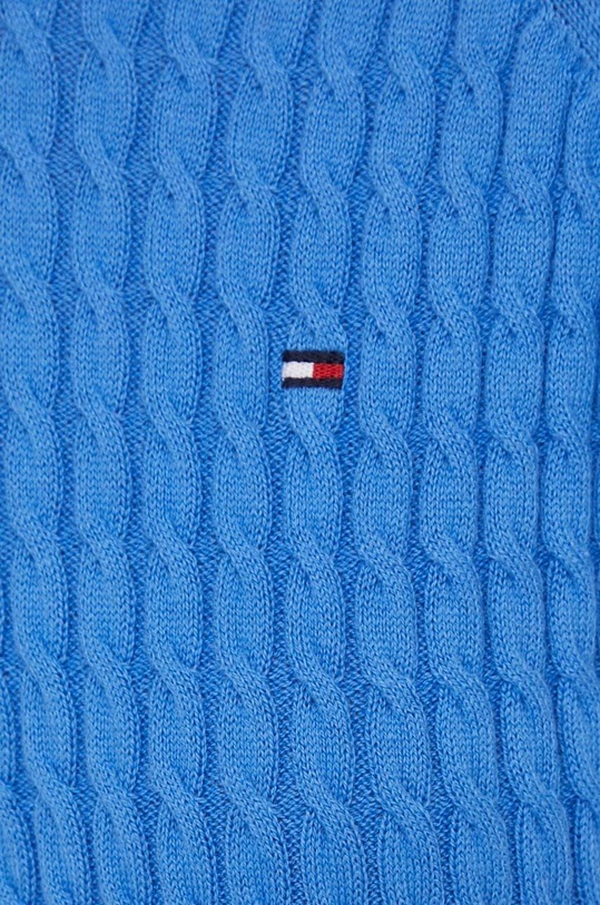 Βαμβακερό πουλόβερ Tommy Hilfiger WW0WW41142 μπλε