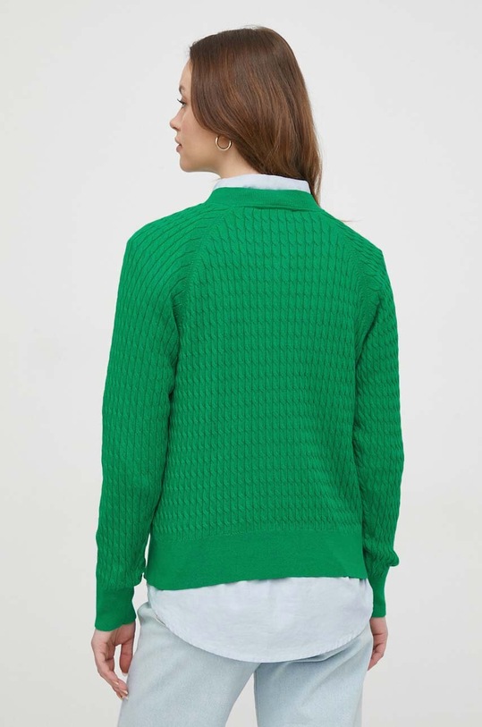 Odzież Tommy Hilfiger sweter bawełniany WW0WW41142 zielony