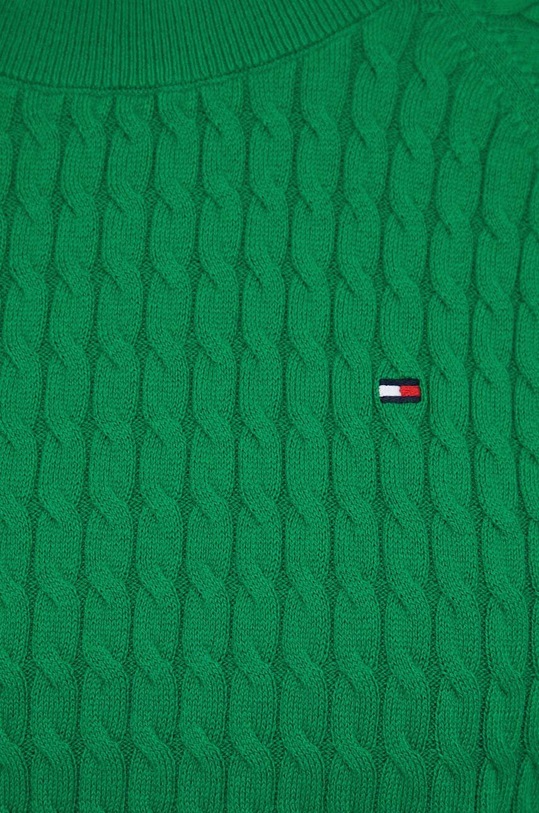 Tommy Hilfiger sweter bawełniany WW0WW41142 zielony