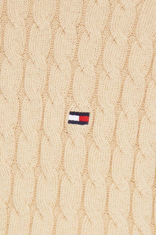 Βαμβακερό πουλόβερ Tommy Hilfiger WW0WW41142 μπεζ