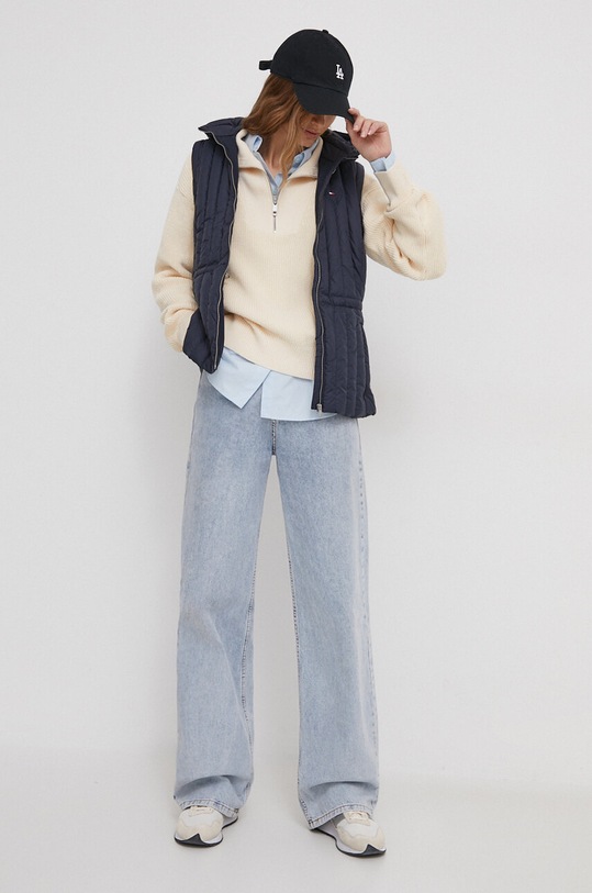 Tommy Hilfiger sweter bawełniany WW0WW42420 beżowy SS24