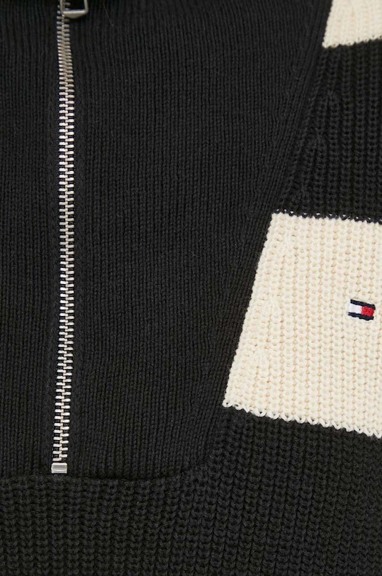 Bombažen pulover Tommy Hilfiger WW0WW42420 črna