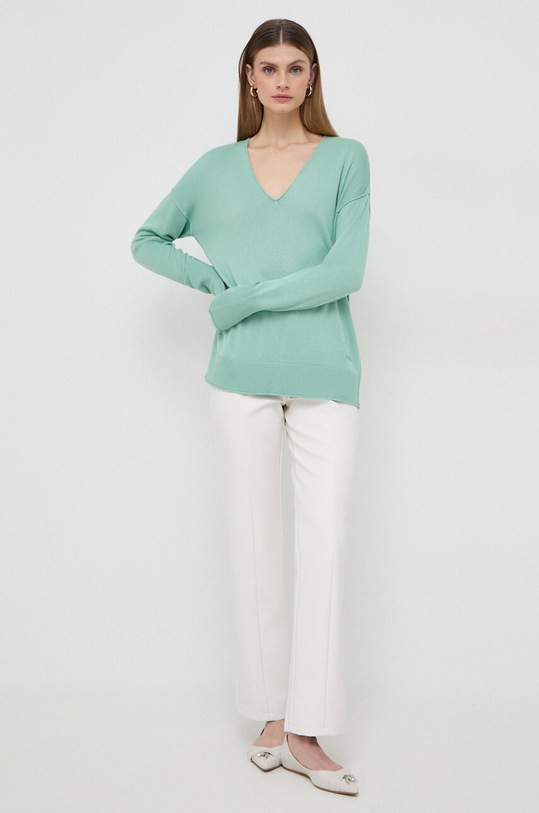 BOSS Orange sweter 50507163 zielony SS24