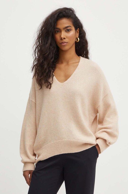 BOSS Orange sweter wełniany pomarańczowy 50509995