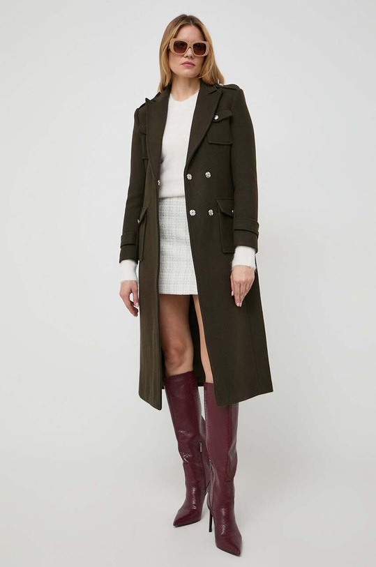 BOSS sweter wełniany 50505702 beżowy SS24