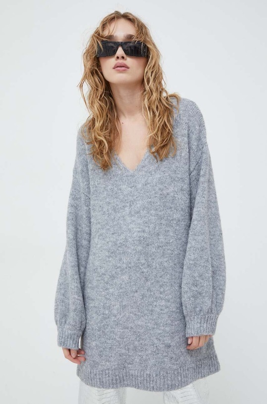 Bruuns Bazaar sweter z domieszką wełny BBW3755 beżowy SS24