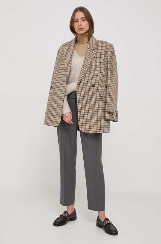 Dkny sweter P3KSAL67 beżowy SS24