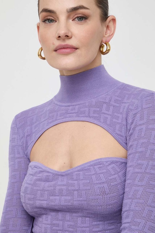 Elisabetta Franchi sweter pozostałe fioletowy MK40B41E2
