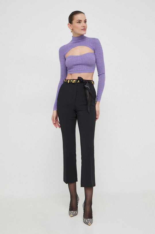 Elisabetta Franchi sweter MK40B41E2 fioletowy SS24