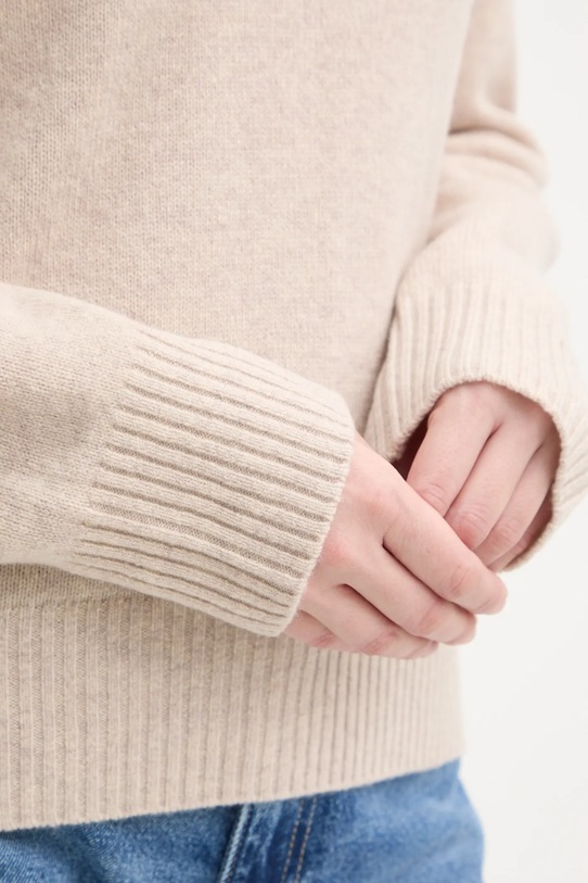 Samsoe Samsoe sweter wełniany F23400145 beżowy