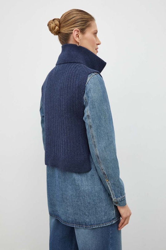 Ruházat Samsoe gyapjú mellény SCARLETT F23400130 sötétkék