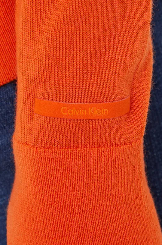 Μάλλινο πουλόβερ Calvin Klein K20K206793 πορτοκαλί