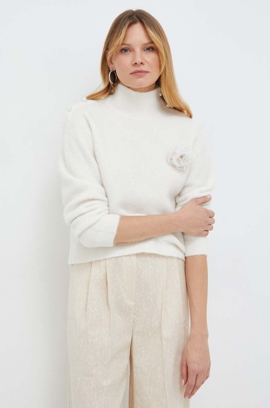 Custommade sweter wełniany Tone wełna beżowy 999289363