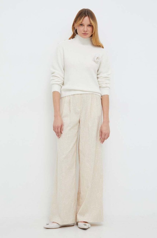 Custommade sweter wełniany Tone 999289363 beżowy SS24