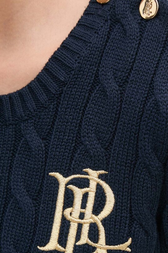 Lauren Ralph Lauren pulover de bumbac 200932223 bleumarin