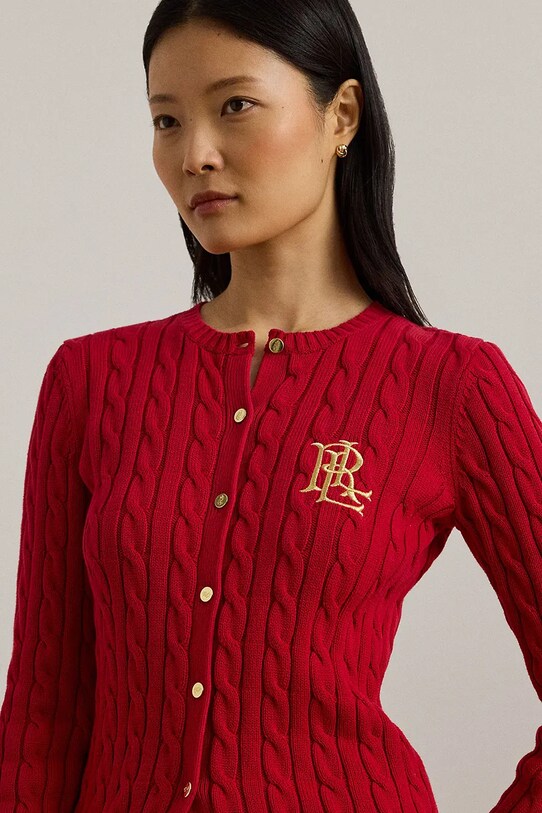 Bavlnený sveter Lauren Ralph Lauren červená 200932225
