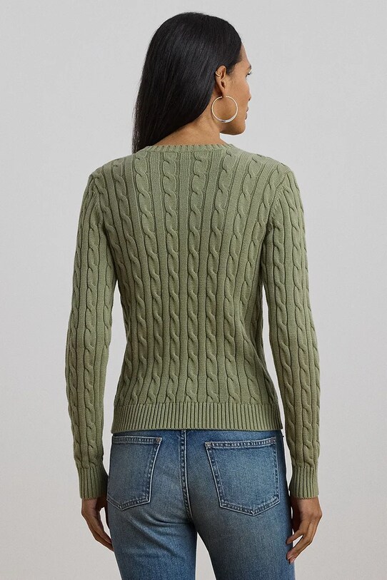 Lauren Ralph Lauren maglione in cotone 200932225 verde SS25