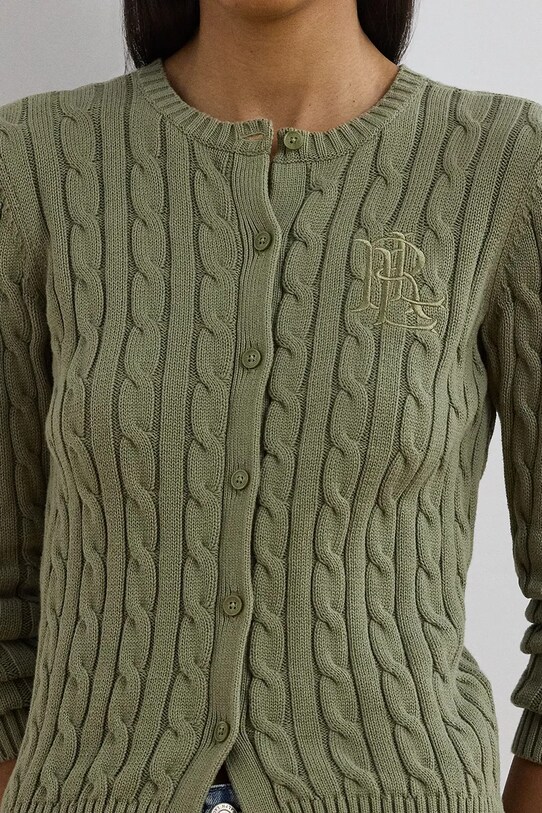 Lauren Ralph Lauren maglione in cotone verde 200932225