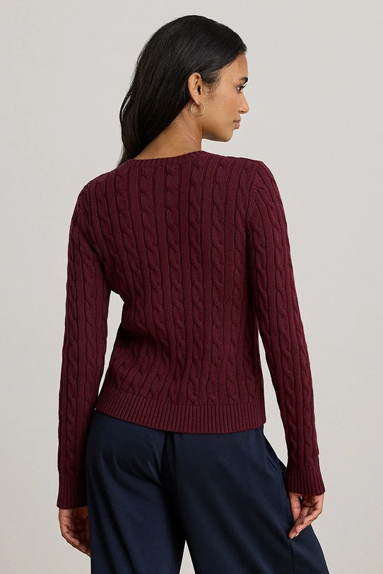 Βαμβακερή ζακέτα Lauren Ralph Lauren 200932225 μπορντό AA00