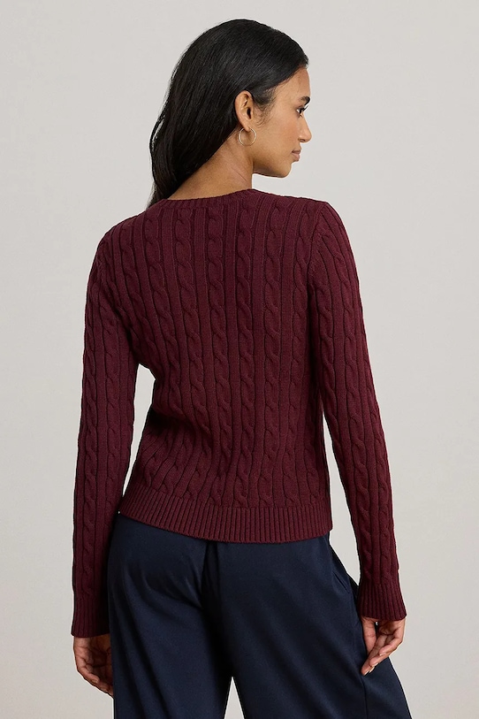 Lauren Ralph Lauren kardigan bawełniany 200932225 bordowy AA00