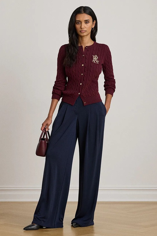 Ρούχα Βαμβακερή ζακέτα Lauren Ralph Lauren 200932225 μπορντό