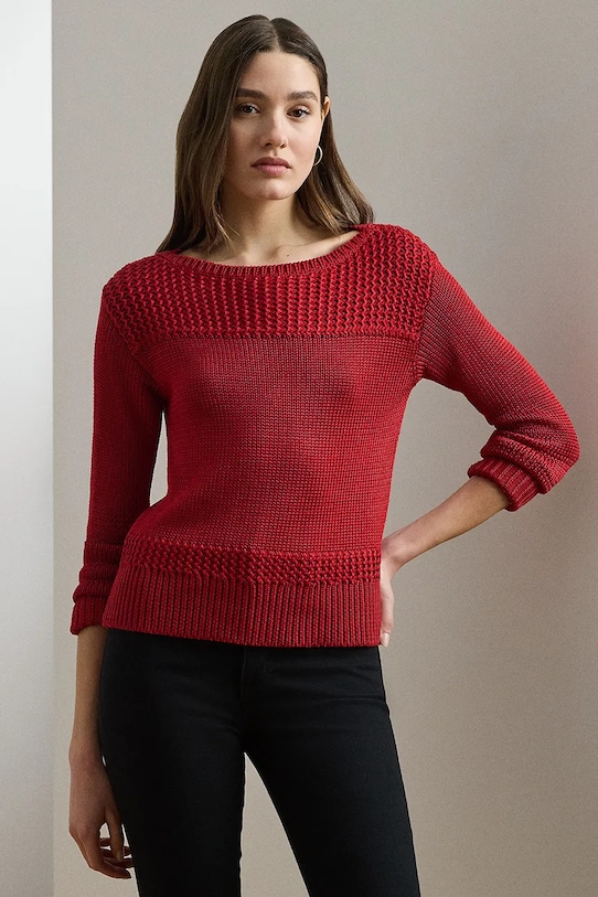 Svetr Lauren Ralph Lauren lodičkový červená 200909317