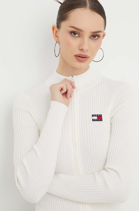 Tommy Jeans cardigan imprimeu bej DW0DW17243