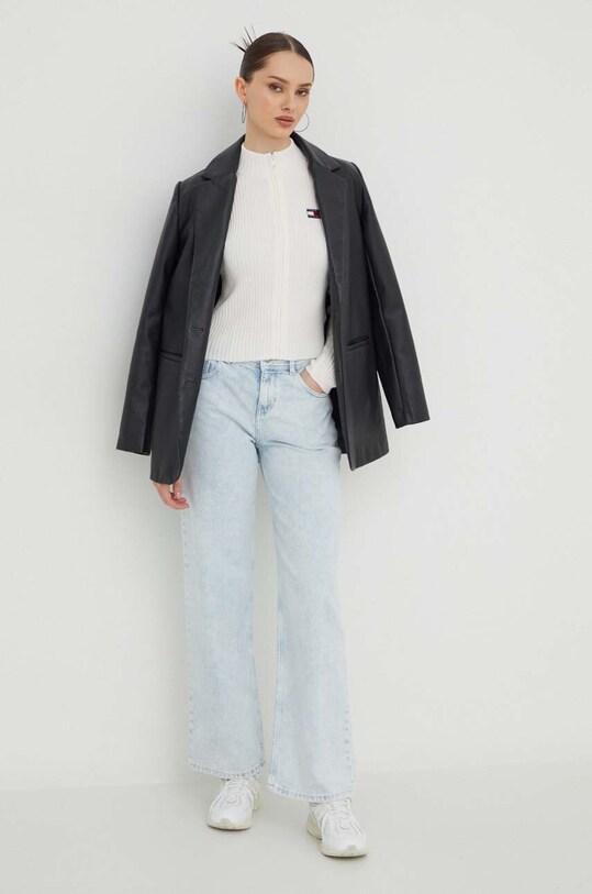 Kardigan Tommy Jeans DW0DW17243 béžová AW24